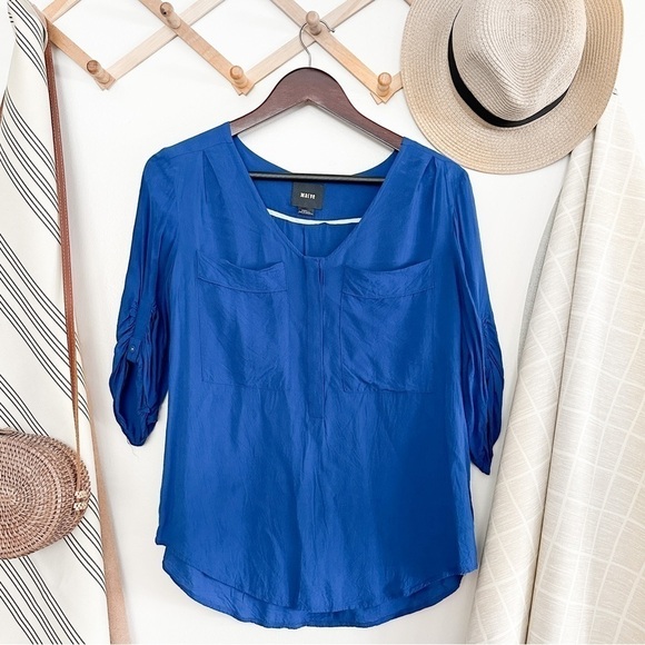 Anthropologie Maeve Royal Blue Blouse - Picture 1 of 3